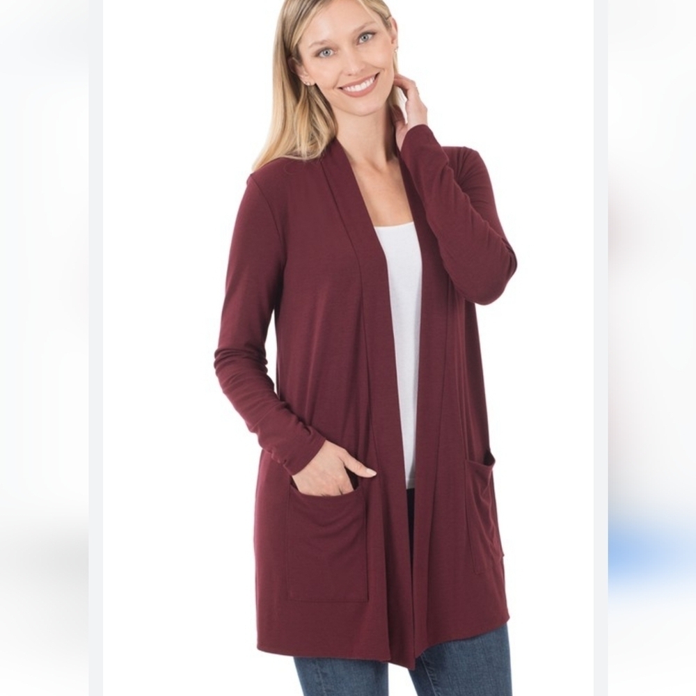 Zenana Long Sleeve Slouchy Cardigan